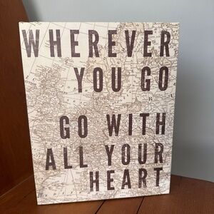 Wherever you go go with all your heart canvas
